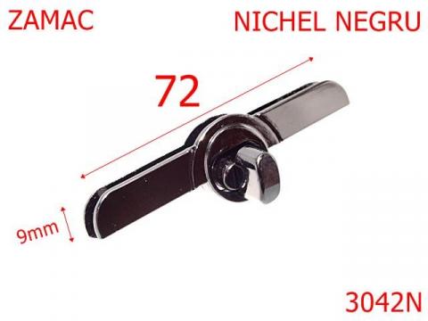 Inchizatoare 72x9 mm nichel negru 12i7 14H12 3042N de la Metalo Plast Niculae & Co S.n.c.