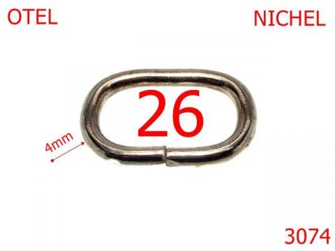 Inel oval 26 mm 4 nichel 3G6 3074
