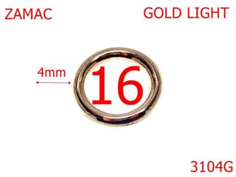 Inel O  16 mm 4 gold light 4G1 4G6 3F4 3104G