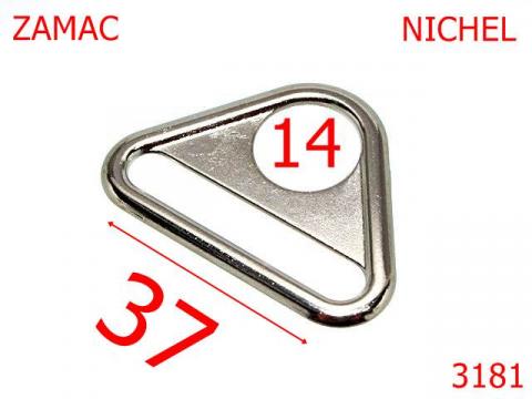 Inel triunghiular 37 mm nichel 3K6 6E8 3181 de la Metalo Plast Niculae & Co S.n.c.