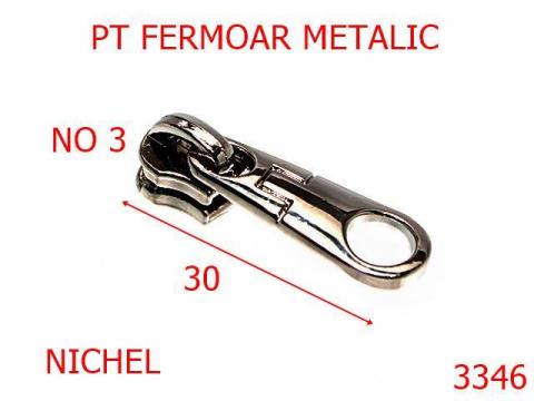 Cursor pentru fermoar metalic no.3 mm nichel 3346 de la Metalo Plast Niculae & Co S.n.c.