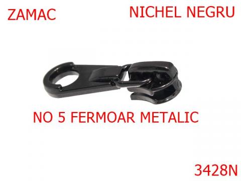 Cursor pt fermoar metalic No.5 mm nichel negru 3428N de la Metalo Plast Niculae & Co S.n.c.
