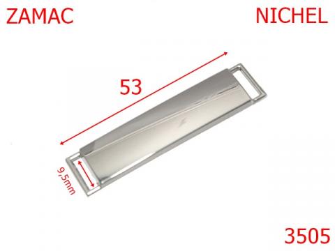 Placuta ornamentala 53 mm nichel 15A7 5H5 3505 de la Metalo Plast Niculae & Co S.n.c.