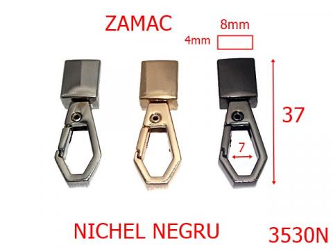 Carabina lacas dreptunghiular 8x3 mm nichel 3530N de la Metalo Plast Niculae & Co S.n.c.