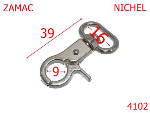 Carabina poseta 16 mm nichel 5B4 5B8 4102 de la Metalo Plast Niculae & Co S.n.c.