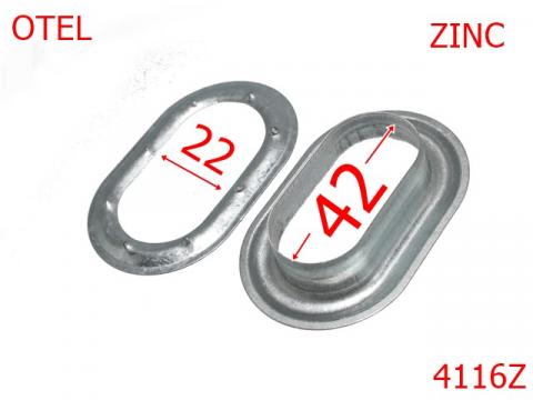 Ochet oval prelata 42 mm zinc 4116Z