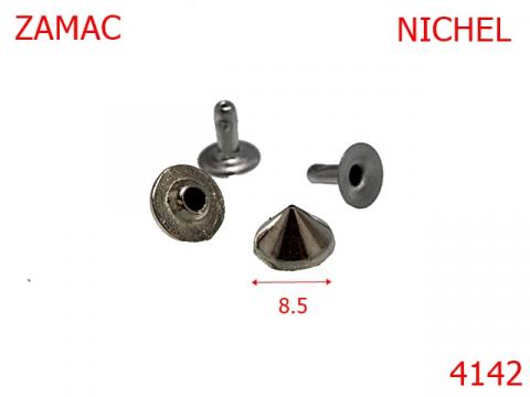 Ornament conic 8.5 mm nichel AL24/AK24/AL9/AL10 4142 de la Metalo Plast Niculae & Co S.n.c.