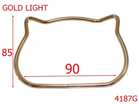 Maner poseta cat's head 90 mm otel gold light 4187G de la Metalo Plast Niculae & Co S.n.c.
