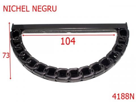 Maner geanta semirotund  104 mm zamac nichel 4188N de la Metalo Plast Niculae & Co S.n.c.