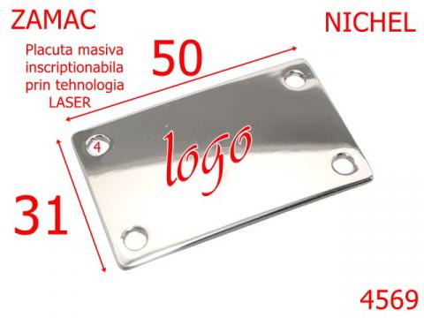 Placuta masiva laserabila 50x31 mm zamac gold 4569 de la Metalo Plast Niculae & Co S.n.c.