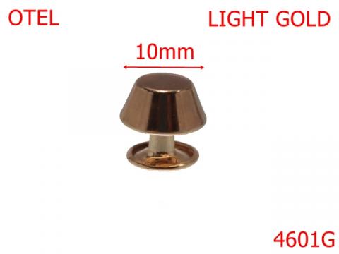 Ornament tronconic 10 mm otel gold light 4601G
