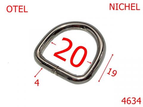 Inel D 20 mm otel 4 nichel 4634 de la Metalo Plast Niculae & Co S.n.c.