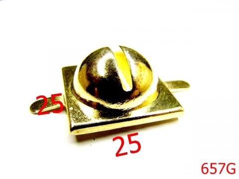 Piciorus metalic 25x25 mm gold D7 657G