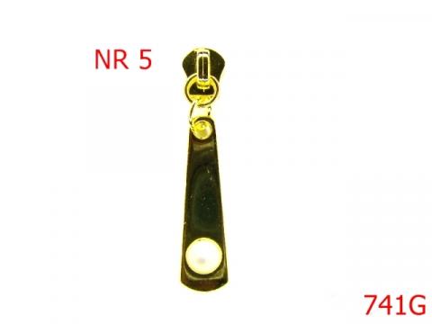 Cheita fermoar metalic nr 6 Nr 5 mm gold 2F5 N30 741G