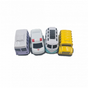 Set de joaca cu 4 masinute, diferite culori, 6 cm