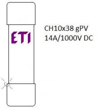 Siguranta fuzibila cilindrica CH10x38 gPV 14A/1000V DC eti de la Evia Store Consulting Srl