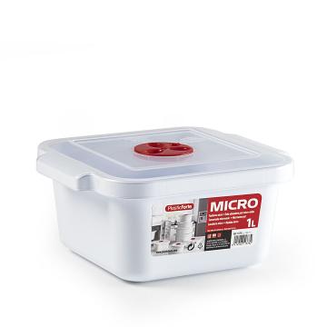 Recipient cuptor microunde patrat - 1 litru de la Plasma Trade Srl (happymax.ro)