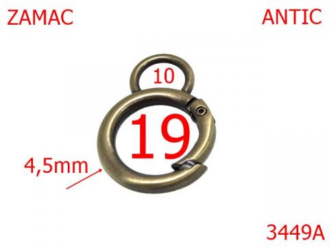 Inel carabina 19 mm 4.5 antic 4H1 4H7 2G5 3449A de la Metalo Plast Niculae & Co S.n.c.