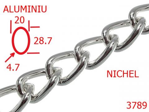 Lant aluminiu 20 mm 4.7 nichel 13L17/14G17 3789 de la Metalo Plast Niculae & Co S.n.c.