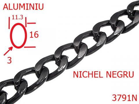 Lant aluminiu 11.3 mm 3 nichel negru 13J1 3791N de la Metalo Plast Niculae & Co S.n.c.
