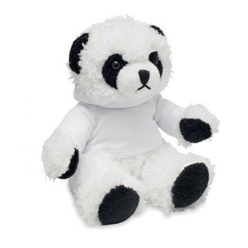 Jucarie Ursulet panda de plus cu hanorac, alb, 10x13x12 cm de la Dali Mag Online Srl
