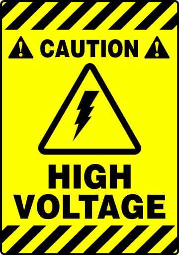 Semn Sign caution high voltage de la Prevenirea Pentru Siguranta Ta G.i. Srl
