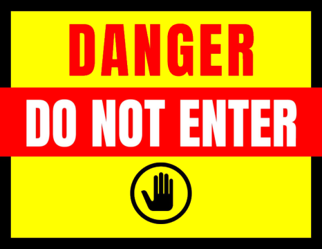 Semn Sign danger do not enter