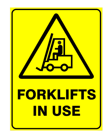 Semn Sign forklifts in use