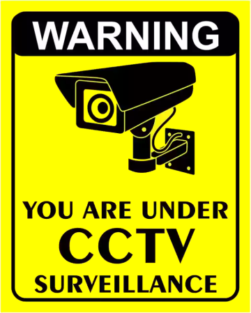 Semn Sign warning you are under cctv surveillance