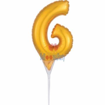 Balon folie tort cifra 6 15 cm