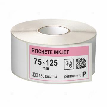 Etichete inkjet (JetGloss) in rola 75x125mm de la Label Print Srl