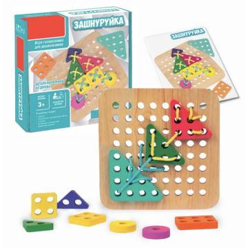 Joc de snuruit Montessori, forme geometrice de la Saralma Shop Srl