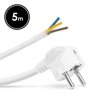 Cablu de retea montabil, de 5 metri - 3 x 1,5 mm - alb