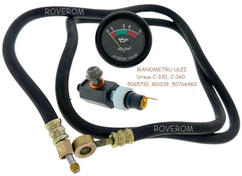 Manometru ulei Ursus C-330, C-360, cu sonda si furtun de la Roverom Srl