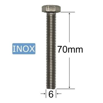 Surub inox M6x70mm cap hexagonal - 50buc/cutie de la Marisim Total Instal Srl