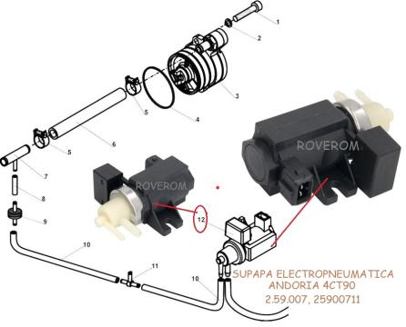 Supapa electropneumatica Andoria 4CT90, Gaz-3302, Lublin