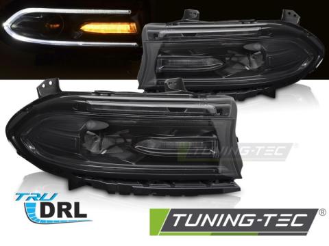 Faruri Headlights LED negru Dodge Charger 14-23