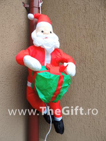 Decoratiune Mos Craciun pentru exterior cu sfoara de la Thegift.ro - Cadouri Online