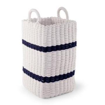 Cos jucarii din sfoara impletita White / Navy Childhome de la Stiki Concept Srl