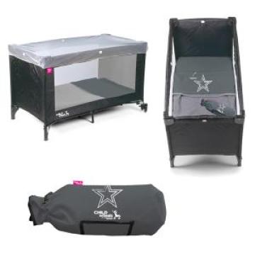 Set Superstar antracit pentru patut de calatorie Childhome