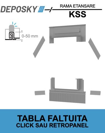 Rama etansare tabla faltuita cu click sau retro Deposky KSS