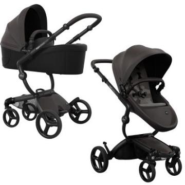 Carucior 2 in 1 Xari Max Chocolate Brown cu cadru Black Mima