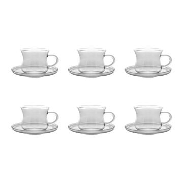 Set servire ceai, cafea 12 piese, cesti cu farfurioare