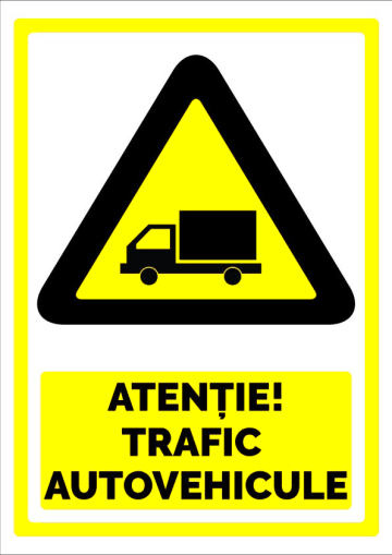 Indicator atentie trafic autovehicule