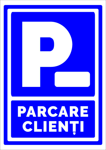 Indicator pentru parcare clienti personalizat