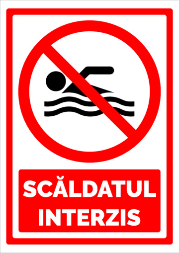 Indicator pentru scaldatul interzis