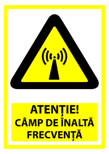 Semn atentie camp de inalta frecventa