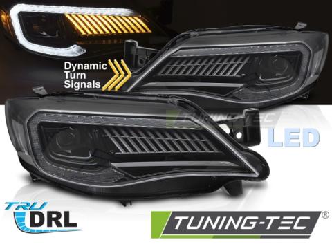 Faruri LED Headlights Tube Light negru Subaru WRX 08-14