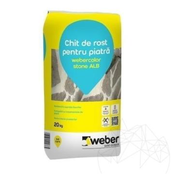 Chit rosturi piatra Naturala - Weber Color Stone 20kg - alb