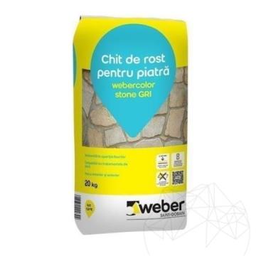 Chit rosturi piatra naturala - Weber Color Stone 20kg - gri